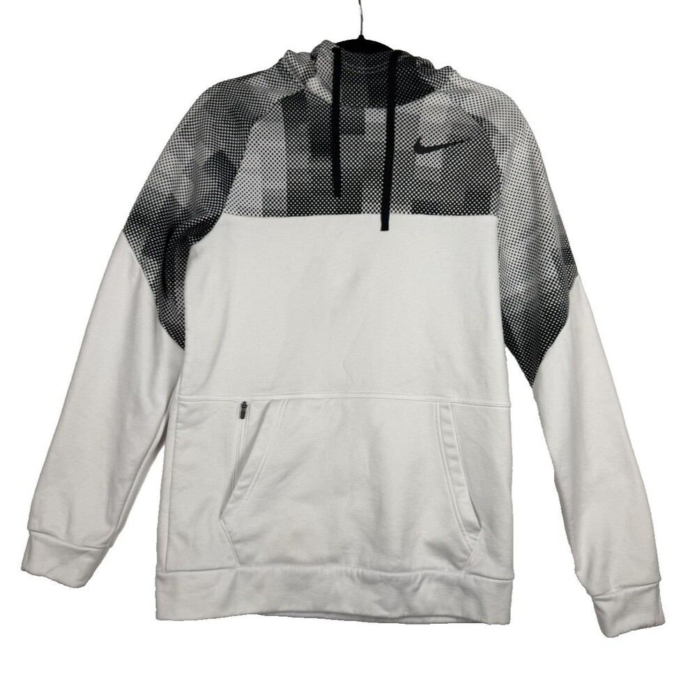 Nike White and Black Hoodie